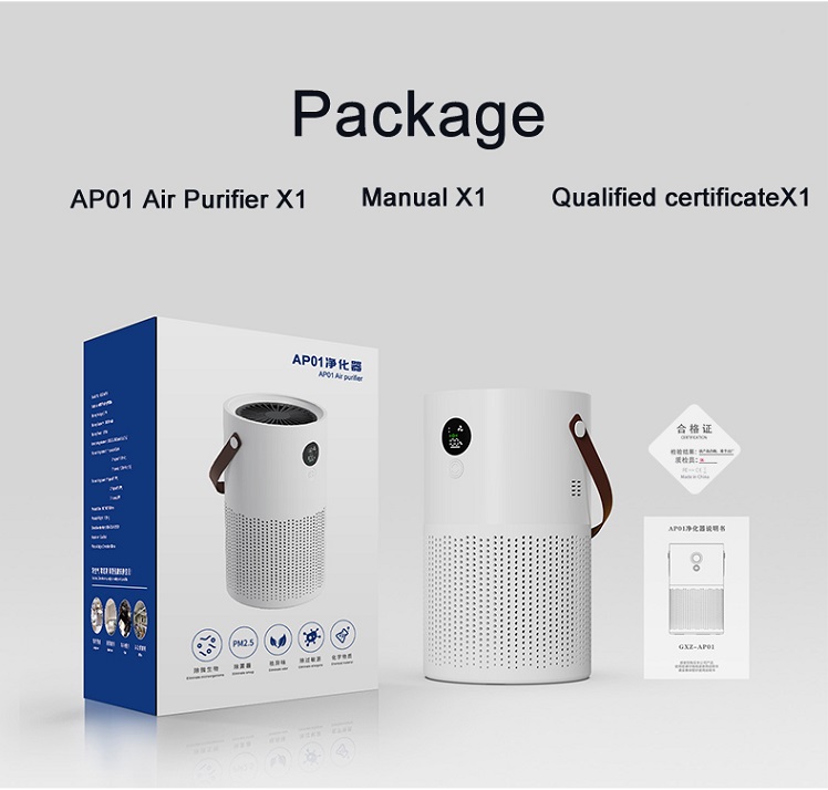 HOMEFISH Smoke Pm2.5 Negative Ion Desktop Cleaner Air Purifier