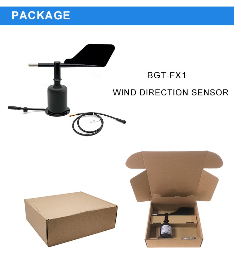 Plastic Electronic BGT-FX1 0-360 Degree Wind Direction Sensor for Outdoor Conditions