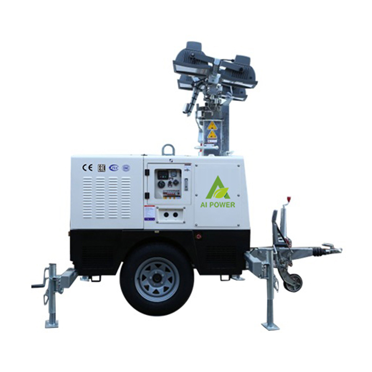 6kw Portable Light Tower Lamp Doosan 50W Obstruction Lights