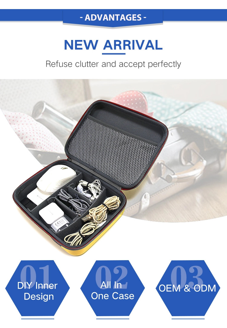 21x16x7cm EVA Tool Case For Carrying USB Cable