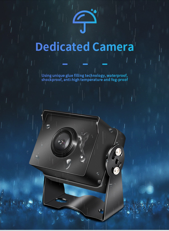 7 Inch Car DVR Camera 4 Way Truck Traffic Front And Rear Video Full HD