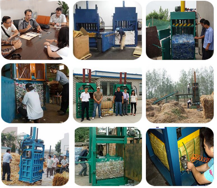 30 KG Pressure 30-100Pa Hydraulic Cardboard Baling Press Machine with Horizontal Design
