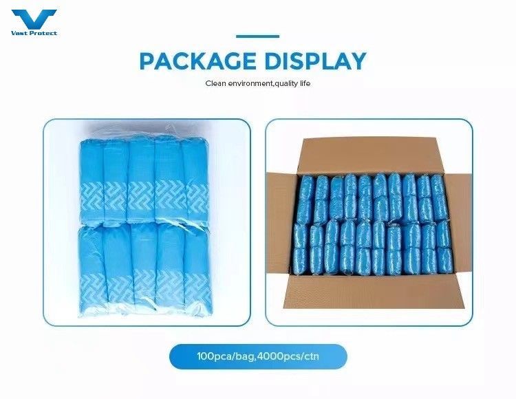 Bulk Non Slip Durable Disposable Boot Shoe Covers for Indoors, Home, Floors and Shoes