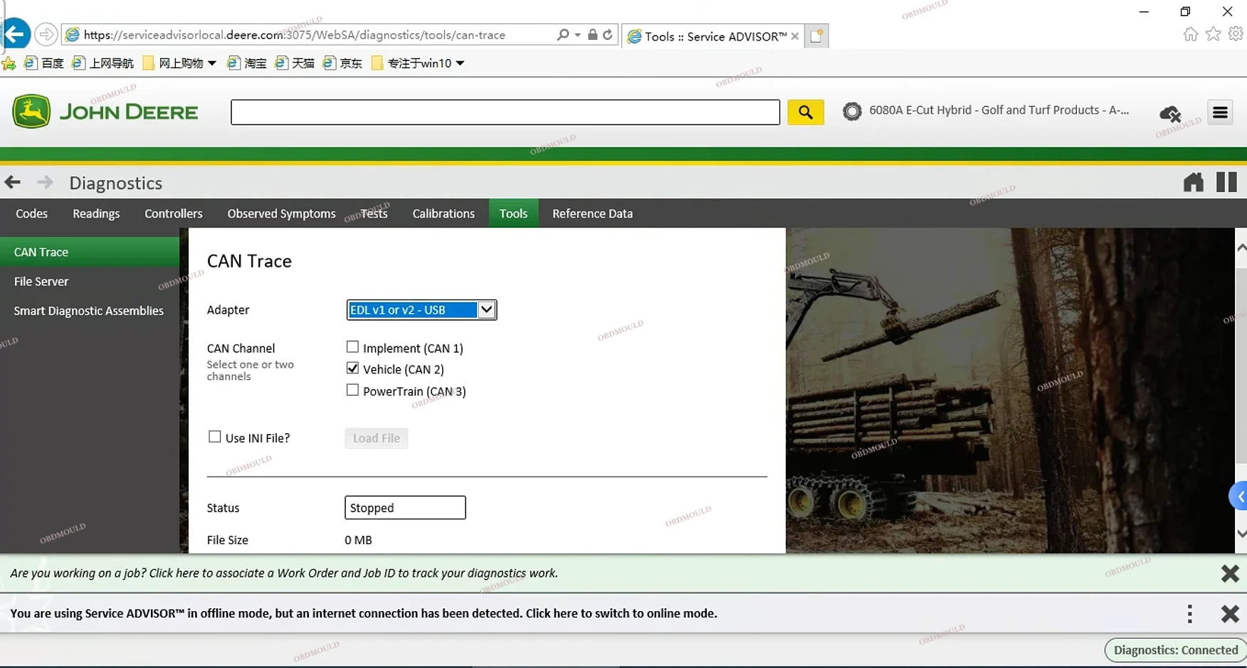 EDL V3 Advisor Diagnostic Kit Agriculture Construction Electronic Data Link for John Deere