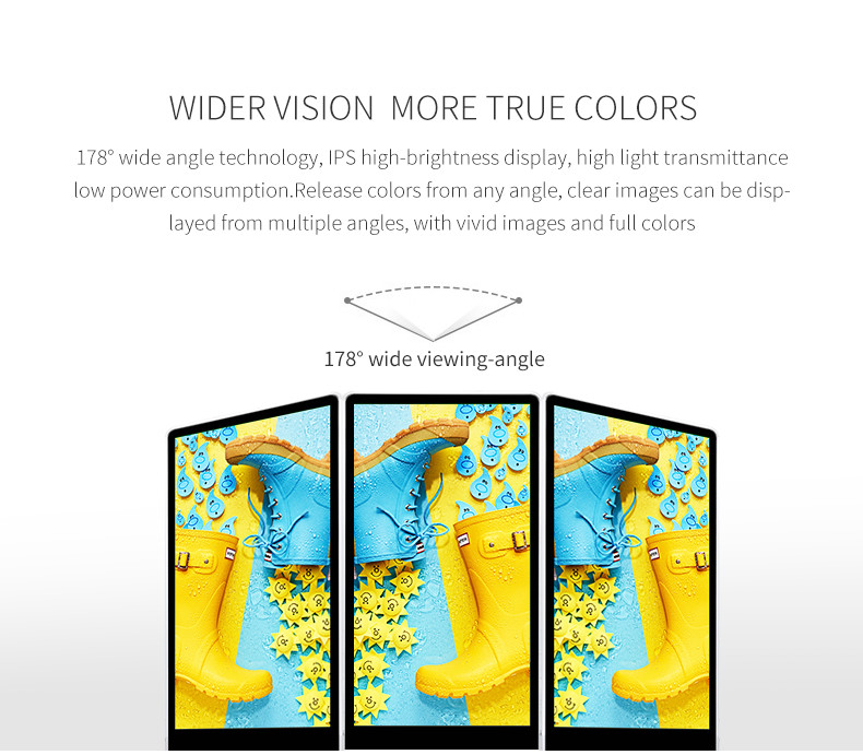 Landing Split Portable Vertical High Definition 43 Inch Floor Standing Kiosk