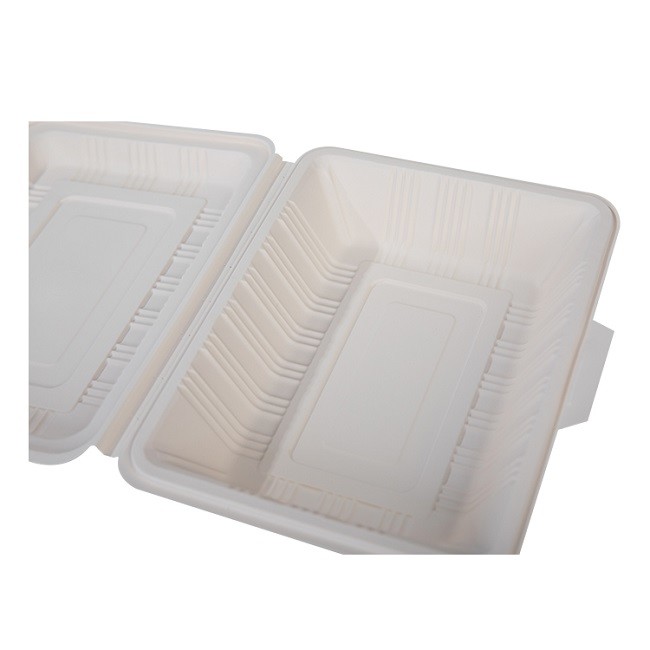 Eco Friendly 900ml Corn Starch Tableware Takeaway Food Container Biodegradable