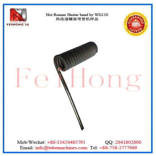 Helix bending machine for coil heaters