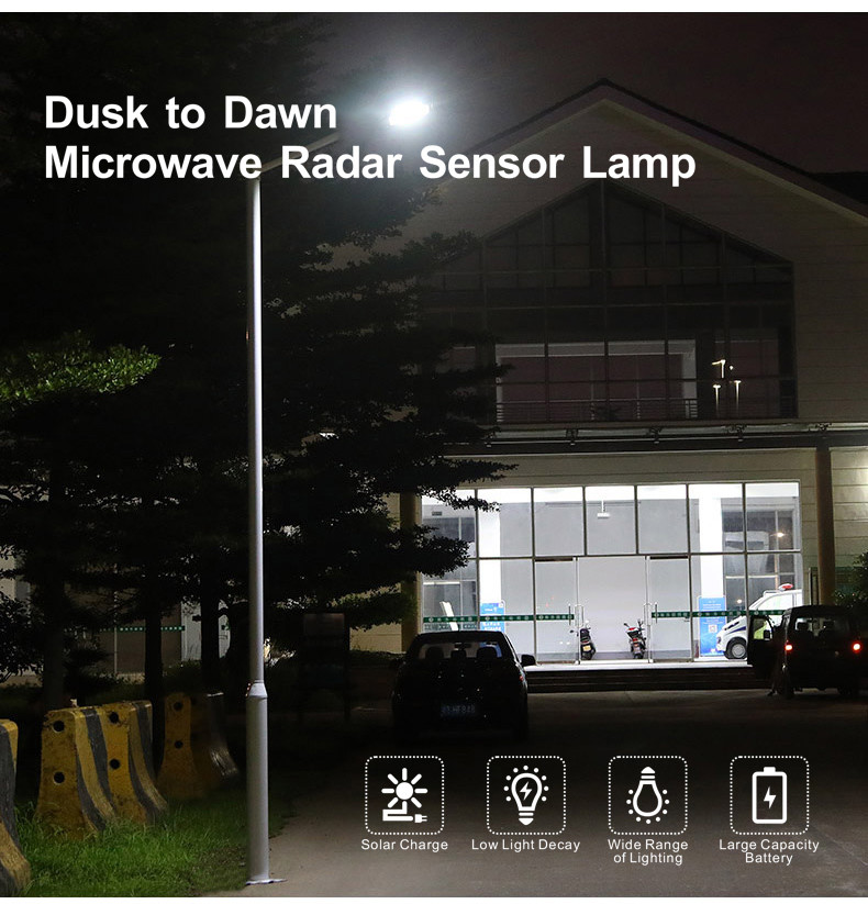 16 Heads 320W Integrated LED Solar Street Light With Inbuilt Battery 1273x357x50mm