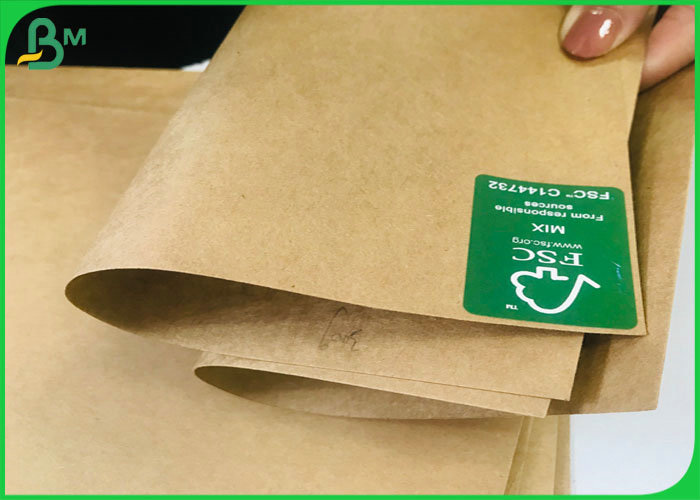 Uncoated Recycled and Virgin Bobina De Papel Kraft 250g to 450g Natural Brown