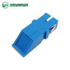 Push In SC Simplex Fiber Optic Adapter Flange Flangeless With Shutter