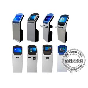 Braille Keyboard Trackball Inbuilt 22" Queue PCAP Touch Screen Kiosk With