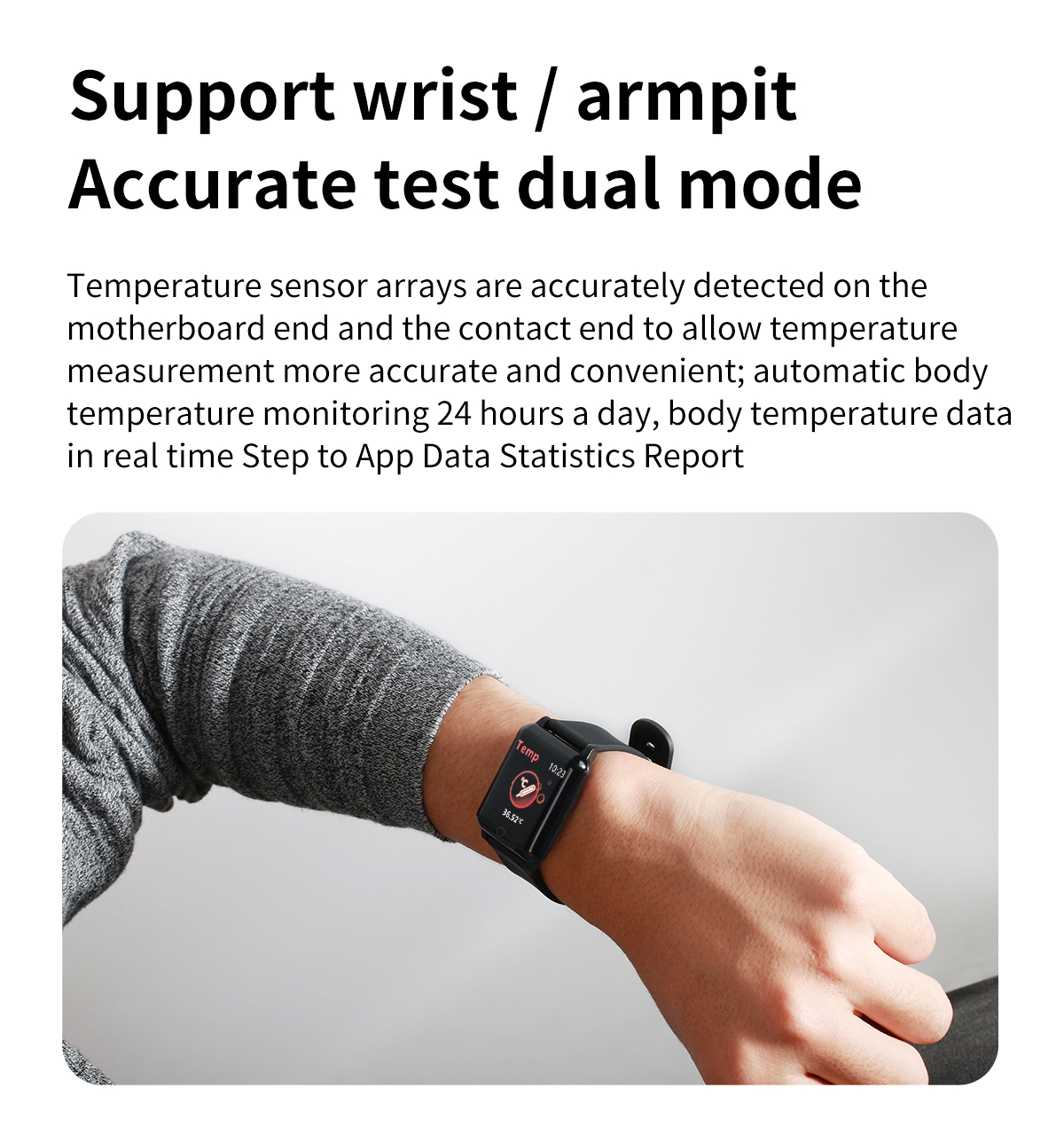 Magnetic Metal Watch Band F52 Accurate Temperature Measurement Smartwatch