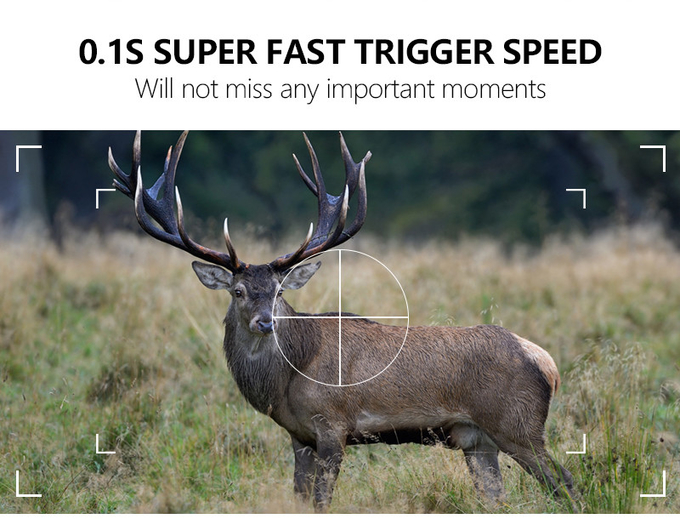 Outdoor Wildlife Hunting Camera up to 512GB Storage 32MP 4K at 30fps KW866 0.25s Response Speed Deer Hunting Camera