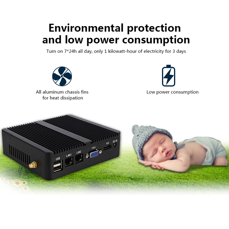 Customized Logo Intel Celeron J4125 Industrial Mini PC Computer Compact DW-M05