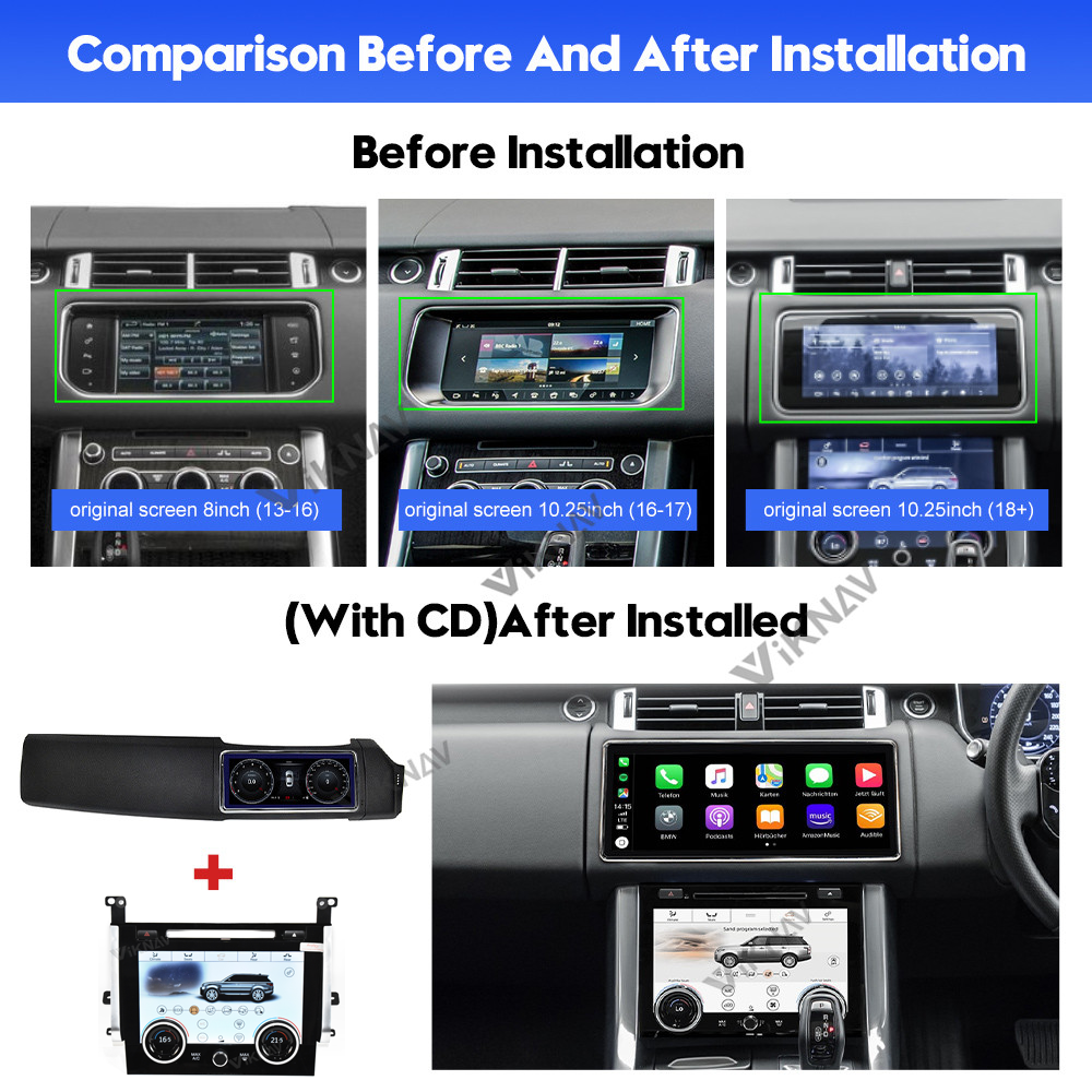 12.3inch Car radio For Range Rover Sport Right Peptide L494 Multimedia Player Stereo Android GPS Navigation Carplay