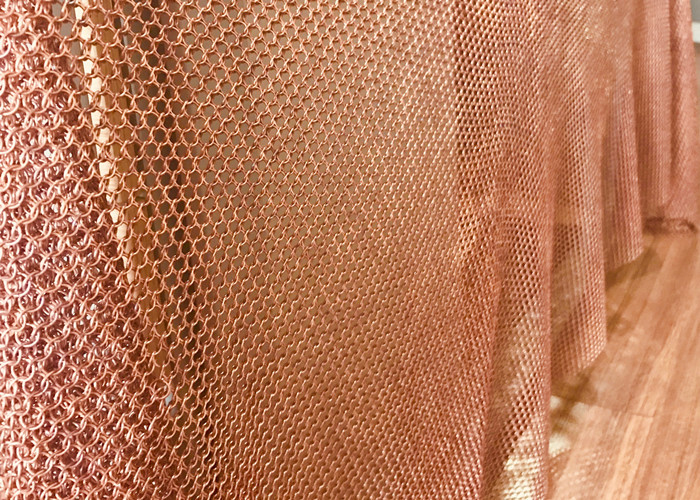 Stainless Steel 316 Safety Decoration 0.8mmx7mm Metal Ring Mesh