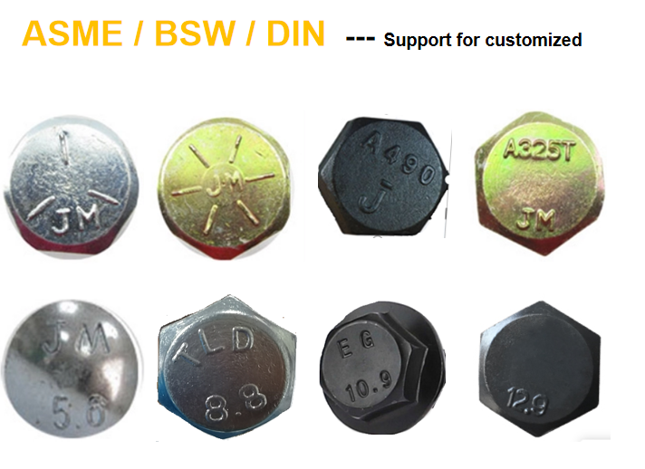 9mm Zinc-plating Stainless Steel Hex Nut and Bolt ZINC Finish for Versatility