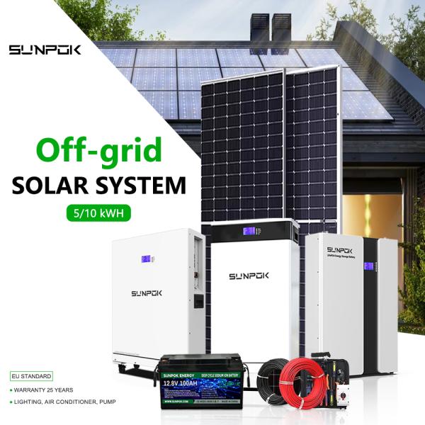 Quality 5KW 10KW 20KW Solar Power System Off Grid Solar Panels With Battery Complete Solar Kit for sale