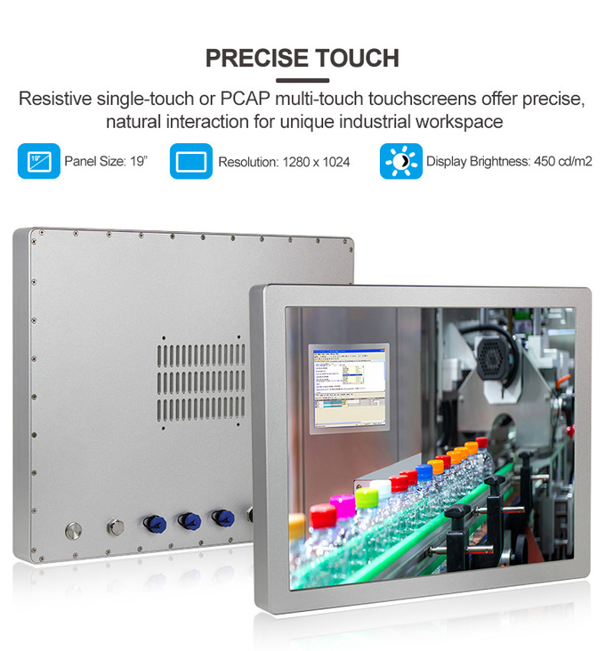 19'' Waterproof Touch Screen PC Windows Industrial PC With 4G RAM 32G SSD