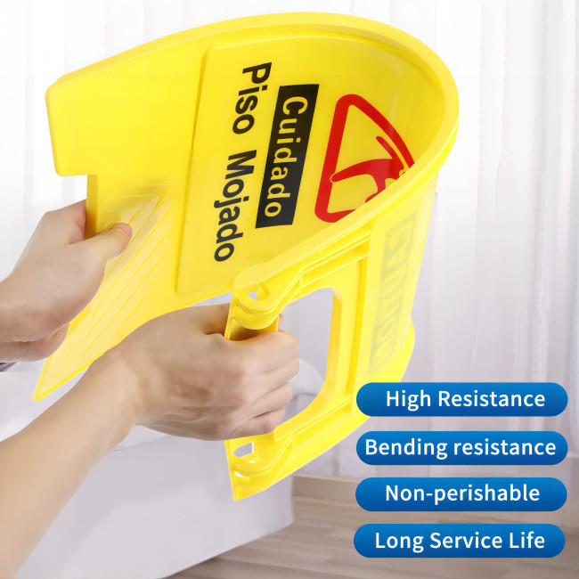 Hanging Standing Plastic Safety Caution Wet Floor Safety Signs 0.86kg