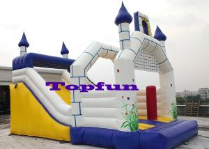  PVC Tarpaulin Inflatable Jumping Castle With Slide For Entertainment Centers Manufactures