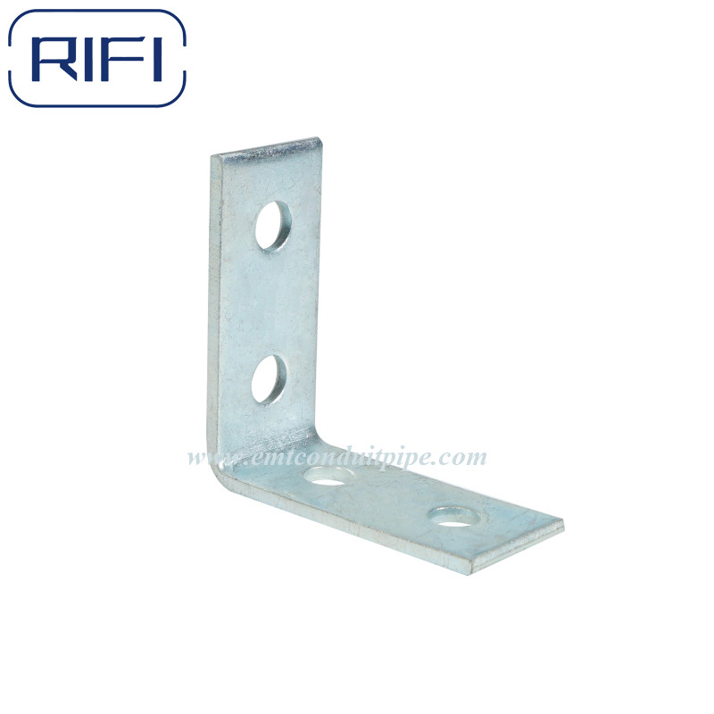 L Type Channel Plate 3 Hole Unistrut Channel Fittings Galvanized Steel