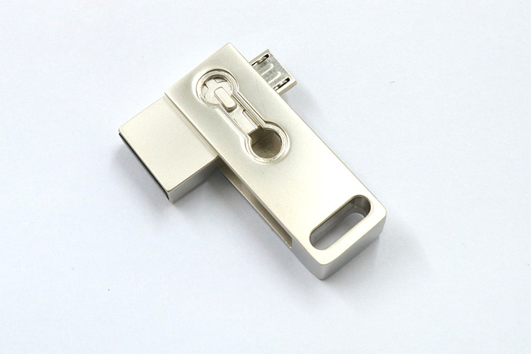 Laser Logo Silver 2.0 OTG USB Flash Drives 64GB 15MB/S for android
