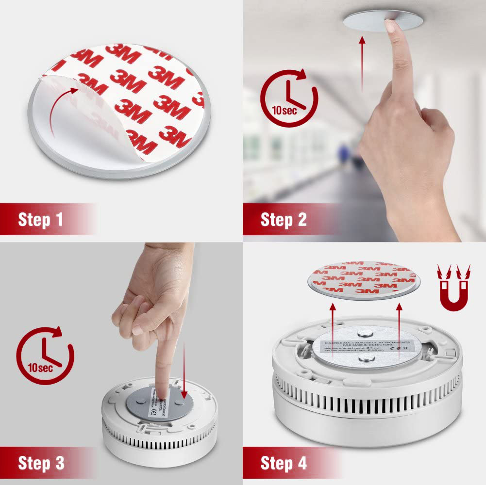 D70MM Smoke Detector Magnetic Stand with Neodymium Magnets and Galvanized Steel Sheet