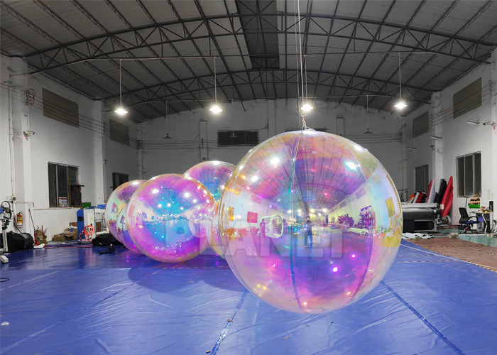 Custom Hanging Colorful Reflective Balloon Dazzling Inflatable Mirror Ball