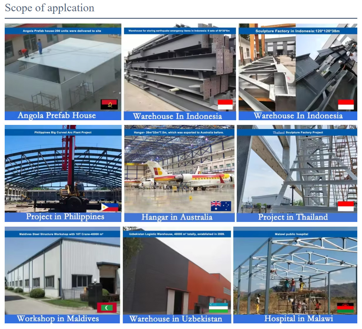 Metal Structure Steel Beams and Steel Columns Durable Design Customizable