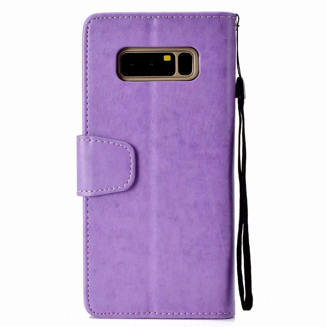 Samsung Note 8 Embossed Mermaid Mariner Spirit Leather Wallet Case with wristlet strap