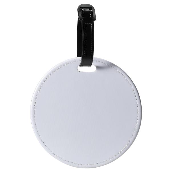 Round Shape Sublimation Leather Luggage Tag Custom Sublimation Pendants For