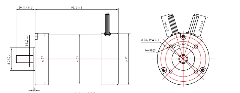 24v DC Brushless Motor Nema 23 120w Electric Motor For Laser Machine