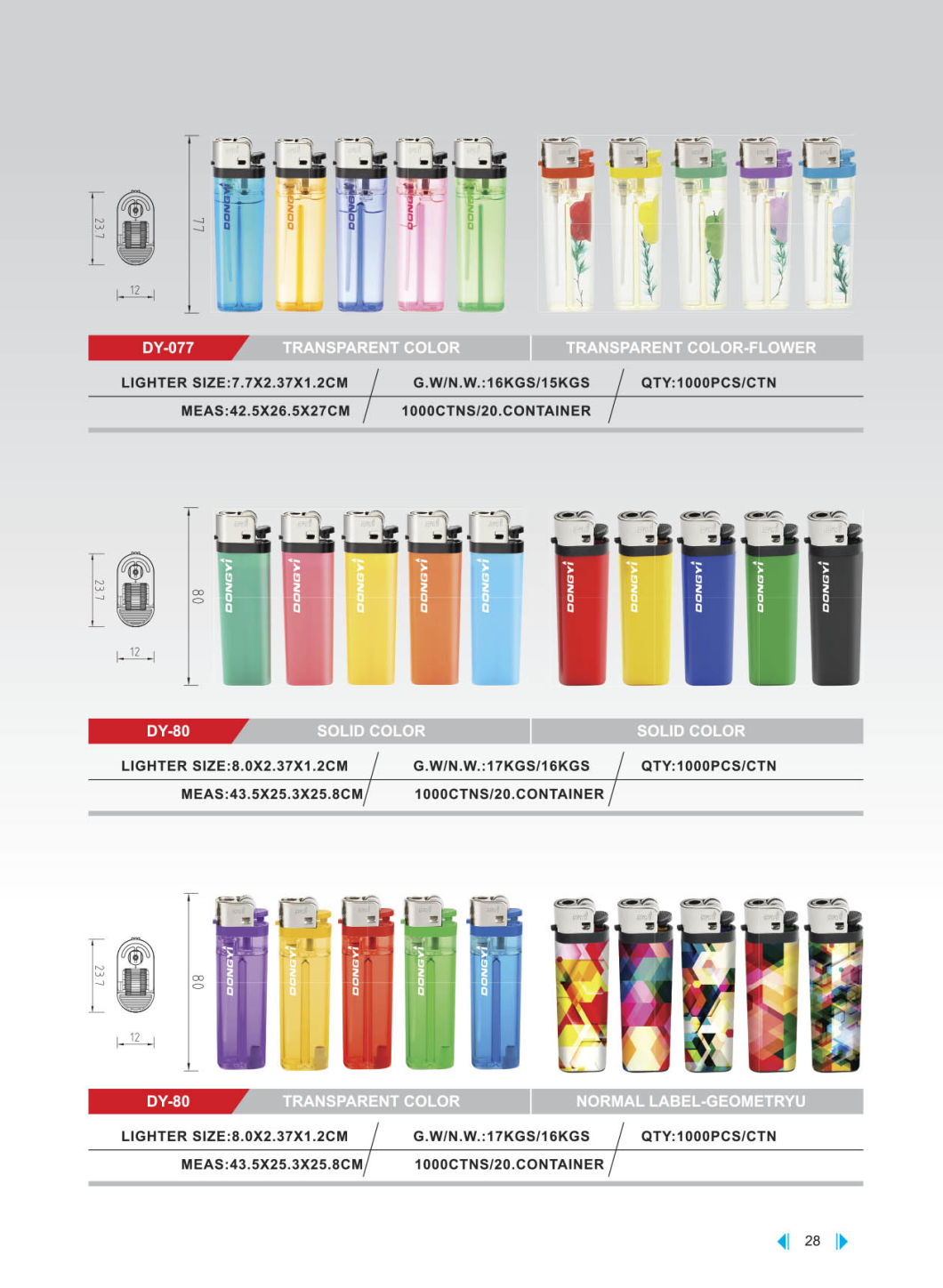 High Quality Classic Flint Gas Lighter Dy-80
