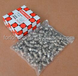 Drill Sleeve and Button Connection 1/4"-19 BSP Stainless Steel Straight Grease Fitting Cap with Round Flat Head Code