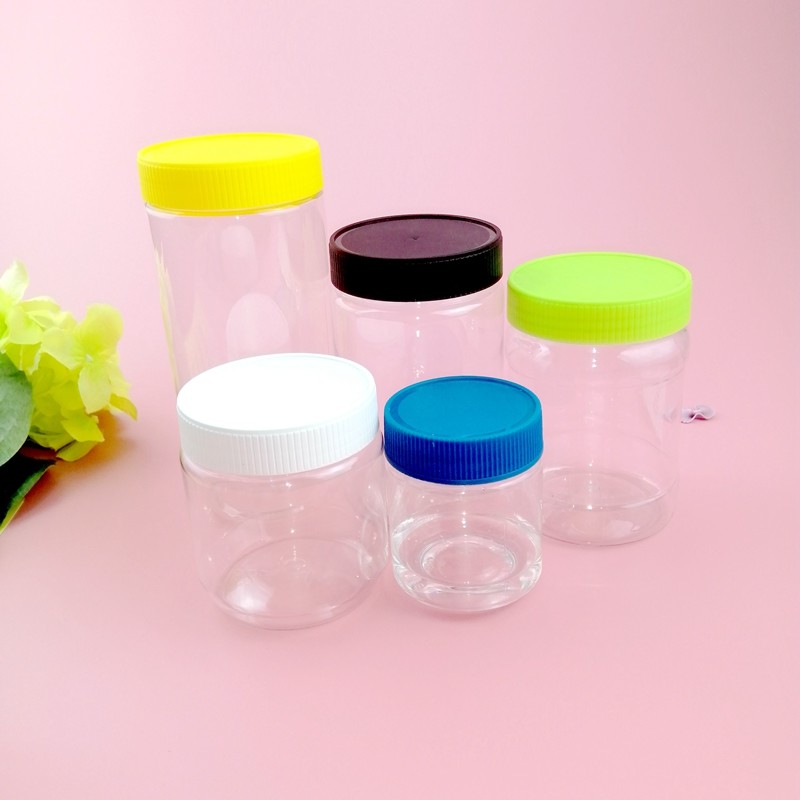 20 OZ 600ml FDA Clear Empty Plastic Food Storage Jars With Lids