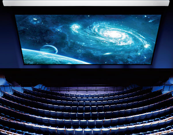 336 x 274cm Viewing Area Projection Screens Built - In Tubular Motor