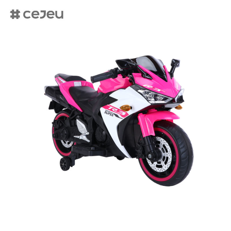 CJ-N-888 12V Ride on Motorcycle for Kids, Battery Powered 2 Wheels Motorcycle Toy with Bluetooth, Music, Light-