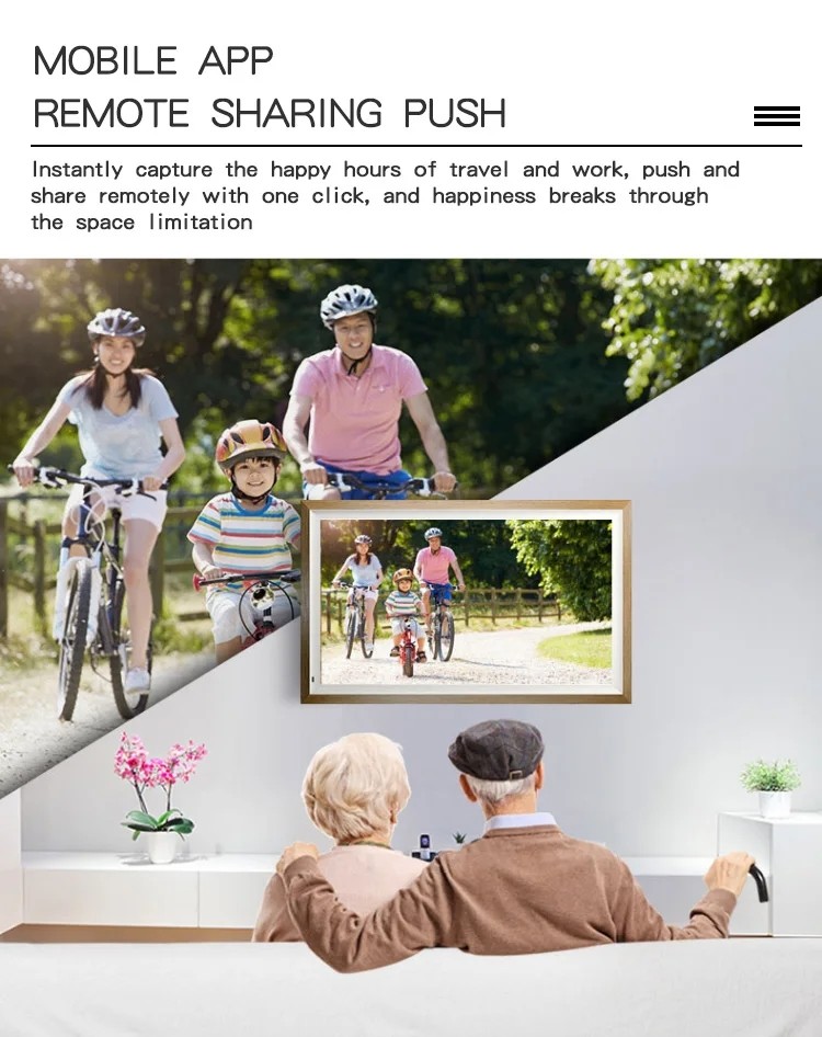 2K FHD Display Digital Painting Photo Frame For Home Wall Mount