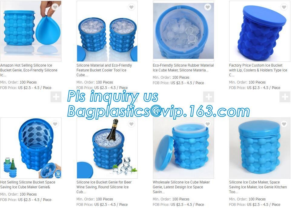 custom ice bucket silicone ice cube maker genie silicone,barware factory sells inflatable wine beer champagne silicone i