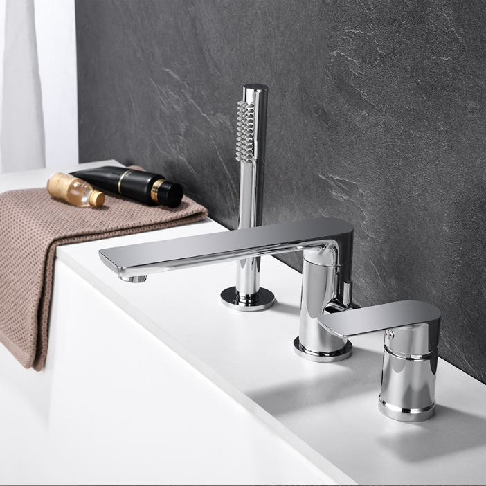 Hotel Apartment Bathroom Taps Mixer with Single Handle and Stainless Steel Valve Core