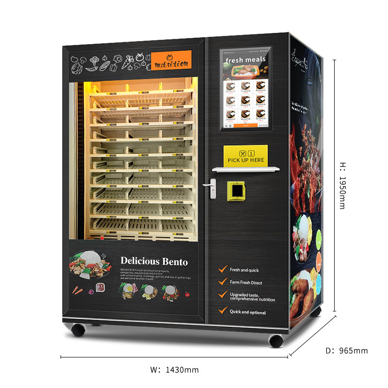 24h Self-Service Automatic Food Vending Machine With Microwave Heating