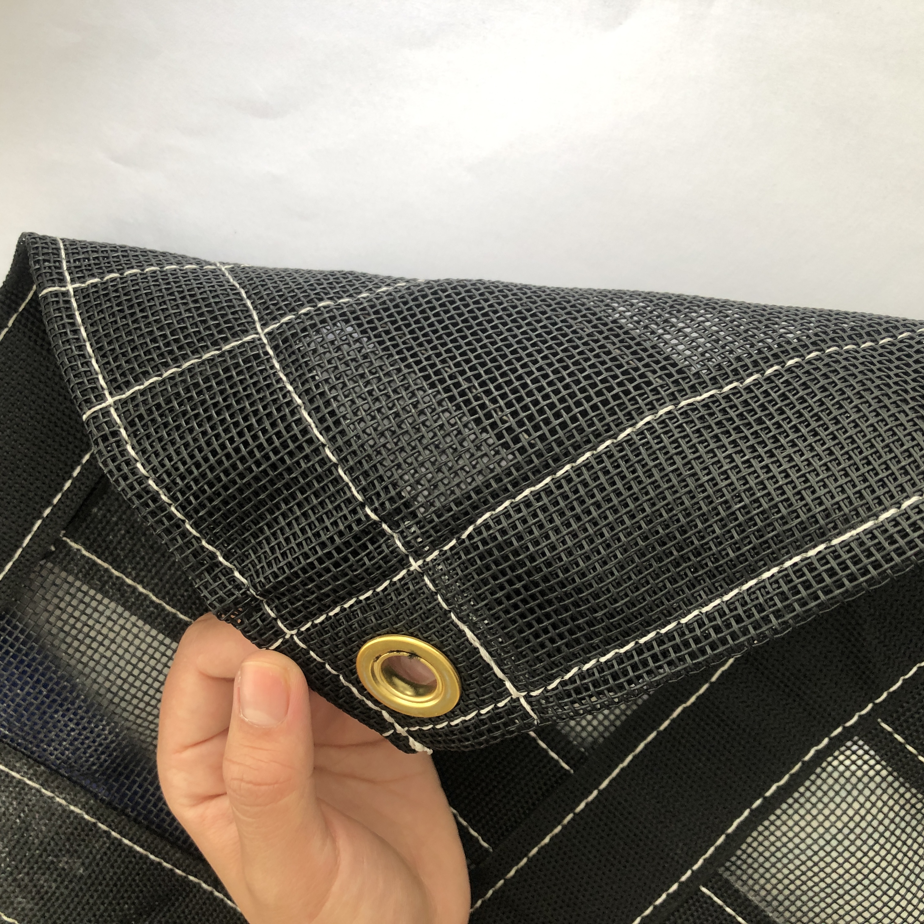 Blackout PVC Coated Fabric Canvas Heavy Duty Vinyl Dipped PVC Mesh Tarps For Dump Truck