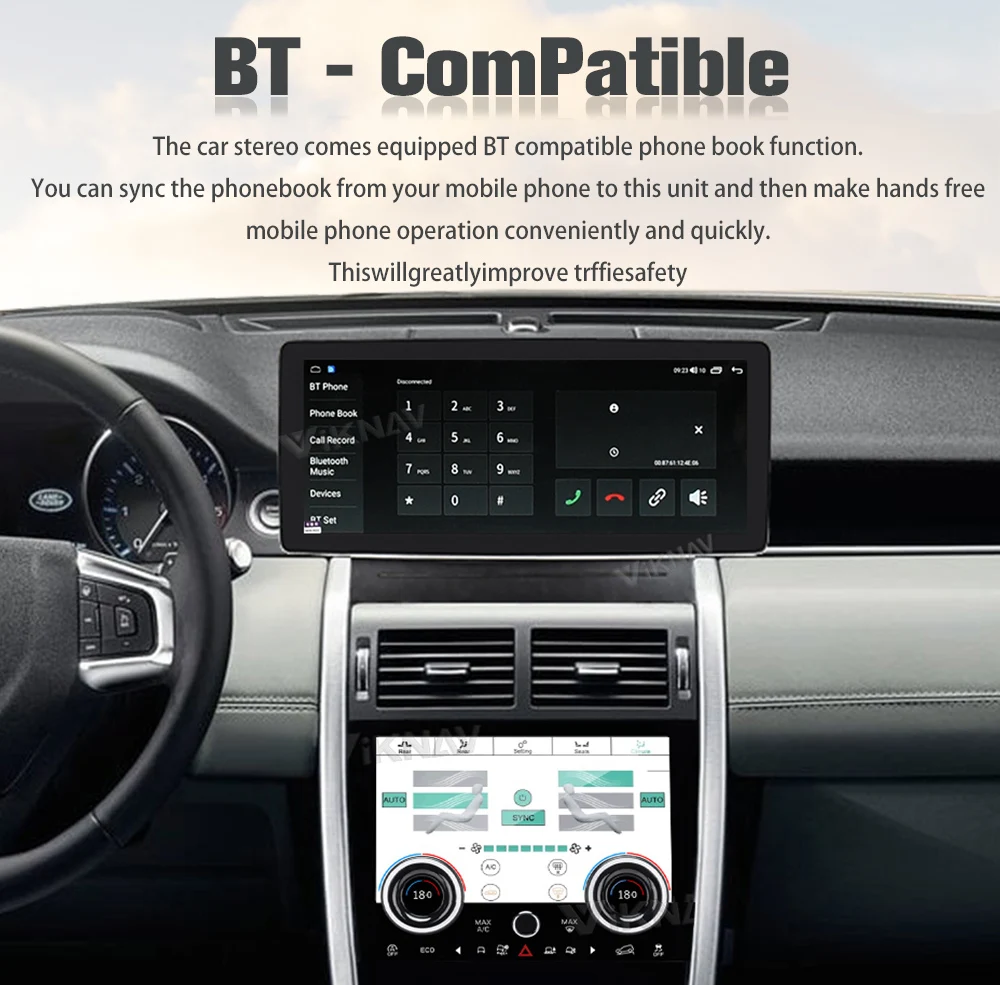 Android Head Unit Car Radio For Land Rover Discovery Sport L550 2015-2019 GPS Navigation New Upgrade Wireless Carplay