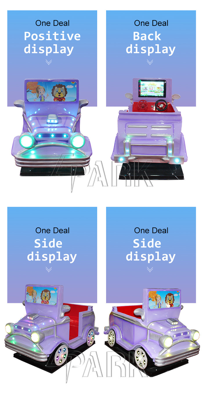 Fiberglass Happy Children Amusement Machines Kiddie Ride Car Coin Operated