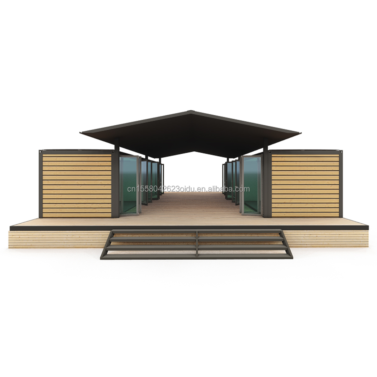40ft Large Container House for Hotels and Countryside Resident Log Prefabricated Steel Workshop/Classroom Sandwich Panel