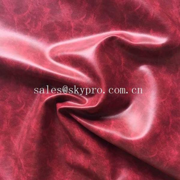 OEM PU Synthetic Leather Embossed Crazy Horse PVC Synthetic Leather for Shoes /