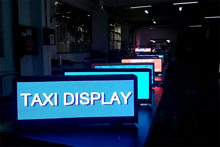 P3.33 5000cd/Sqm Taxi Top LED Display Waterproof Aluminum Cabinet SMD1921
