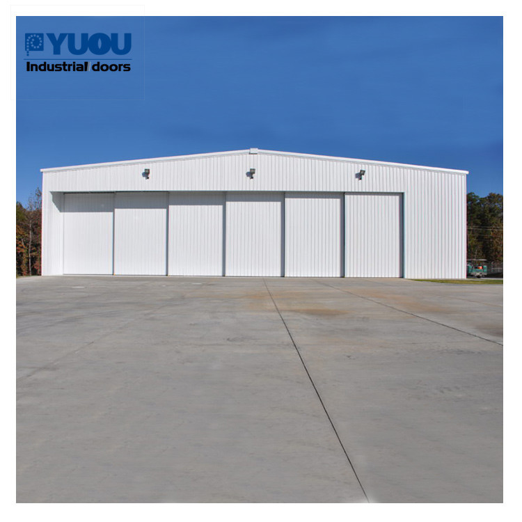 Aluminum Alloy Sliding Panel Aircraft Hangar Door Large Automatic Industrial