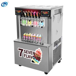  Continuous Production Capacity 540 cups /70g Soft Serve Ice Cream Machine 7 Flavors Automatic Yogurt Icecream Maker Manufactures